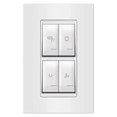 Univerzalno kopalniško stikalo vertikalno 4x16A 250V~ z indikacijo in omarico 4M, belo