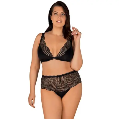 KOMPLET Obsessive Klarita Black-črna-2XL/3XL