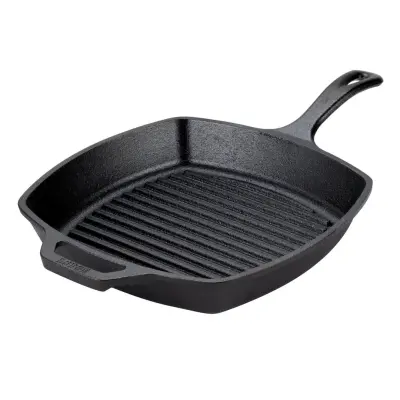 Ponev za žar 26,6cm Seasoned Cast Iron / kvadratna / indukcija / lito železo