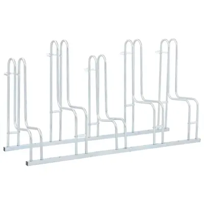 vidaXL Stojalo za kolo za 5 koles prostostoječe pocinkano jeklo