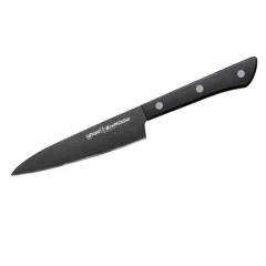 Samura Shadow Univerzalni nož s črno prevleko proti prijemanju 120 mm iz japonskega jekla AUS 8 59 HRC