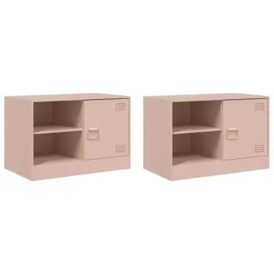 vidaXL TV omarica 2 kosa roza 67x39x44 cm jeklo