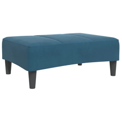 vidaXL Stolček za noge moder 77x55x31 cm žamet