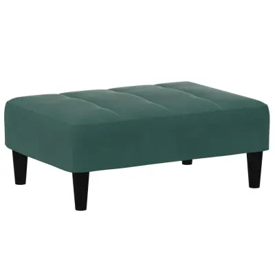 vidaXL Stolček za noge temno zelen 77x55x31 cm žamet