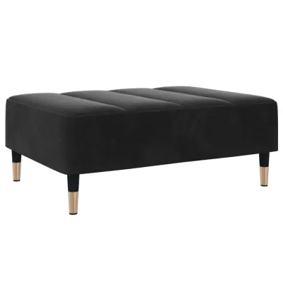 vidaXL Stolček za noge črn 77x55x31 cm žamet