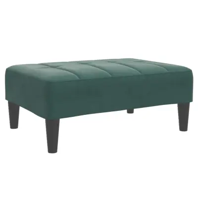 vidaXL Stolček za noge temno zelen 77x55x31 cm žamet