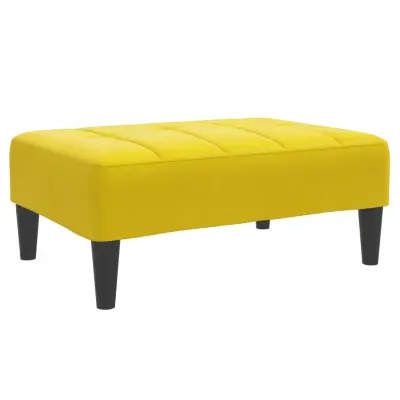 vidaXL Stolček za noge rumen 77x55x31 cm žamet