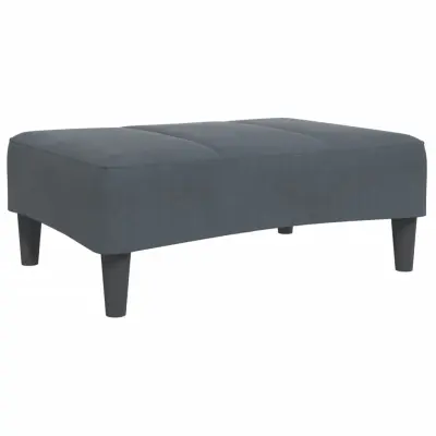 vidaXL Stolček za noge temno siv 77x55x31 cm žamet