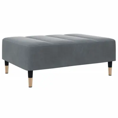 vidaXL Stolček za noge temno siv 77x55x31 cm žamet