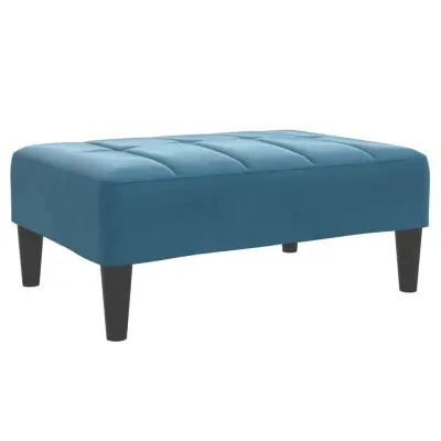 vidaXL Stolček za noge moder 77x55x31 cm žamet