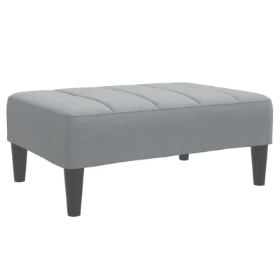 vidaXL Stolček za noge svetlo siv 77x55x31 cm blago