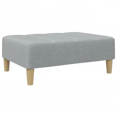 vidaXL Stolček za noge svetlo siv 77x55x31 cm blago