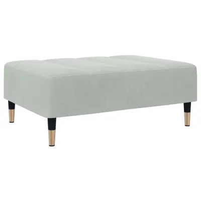 vidaXL Stolček za noge svetlo siv 77x55x31 cm žamet