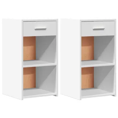 vidaXL Nočna omarica 2 kosa bela 35x34x65 cm inženirski les