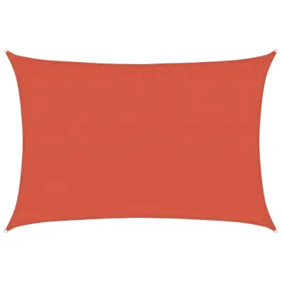 vidaXL Senčno jadro 160 g/m² pravokotno terakota 3,5x4,5 m HDPE
