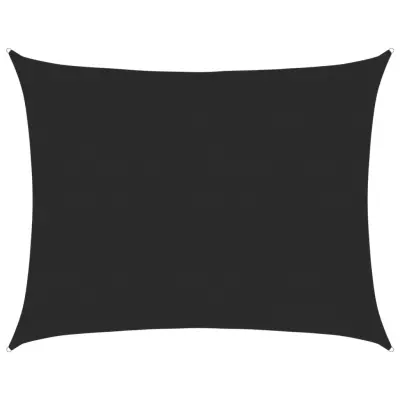 vidaXL Senčno jadro 160 g/m² pravokotno črno 6x8 m HDPE
