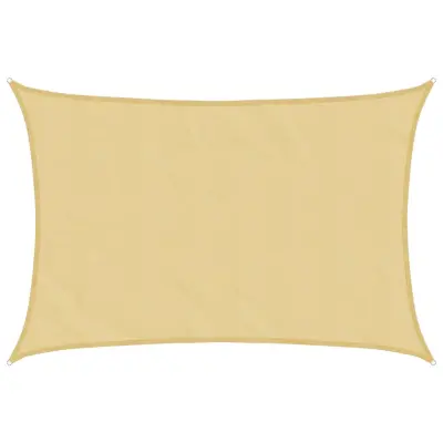 vidaXL Senčno jadro peščeno 6x4 m 100 % poliester oxford