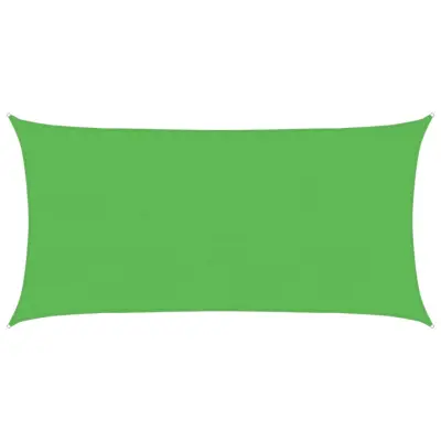vidaXL Senčno jadro 160 g/m² pravokotno svetlo zeleno 2,5x5 m HDPE