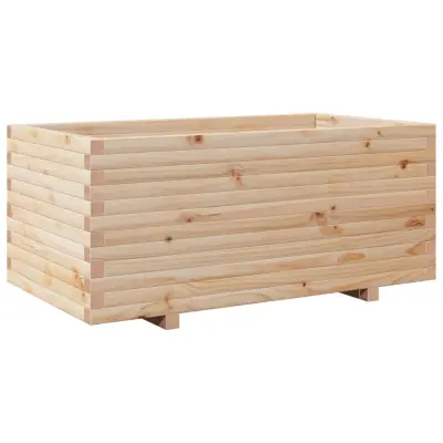 vidaXL Vrtno cvetlično korito 110x60x49,5 cm trdna borovina