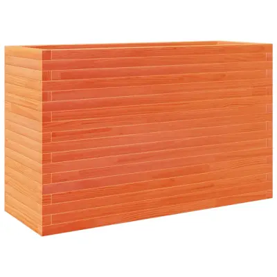 vidaXL Vrtno cvetlično korito voščeno 110x40x68,5 cm trdna borovina