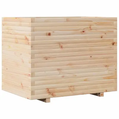 vidaXL Vrtno cvetlično korito 90x60x72,5 cm trdna borovina