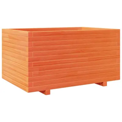 vidaXL Vrtno cvetlično korito voščeno 90x60x49,5 cm trdna borovina