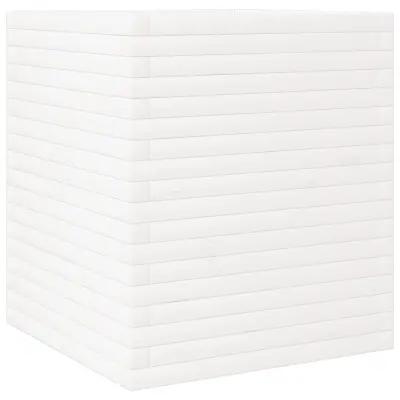 vidaXL Vrtno cvetlično korito belo 60x60x68,5 cm trdna borovina