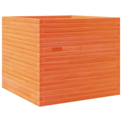 vidaXL Vrtno cvetlično korito vošč. rjavo 80x80x68,5 cm trdna borovina