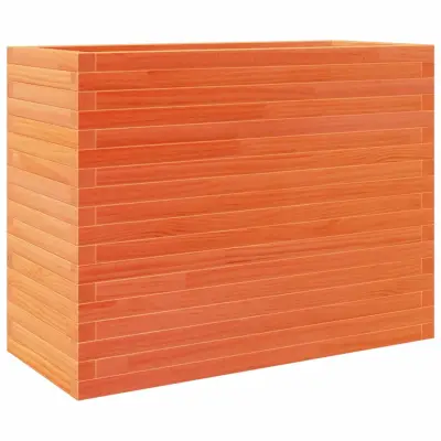 vidaXL Vrtno cvetlično korito vošč. rjavo 90x40x68,5 cm trdna borovina