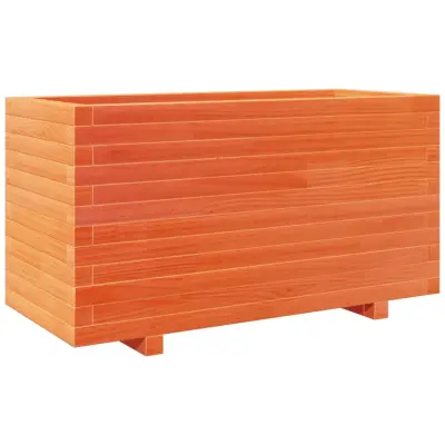 vidaXL Vrtno cvetlično korito voščeno 90x40x49,5 cm trdna borovina