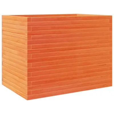 vidaXL Vrtno cvetlično korito vošč. rjavo 90x60x68,5 cm trdna borovina