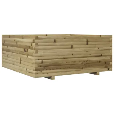 vidaXL Vrtno cvetlično korito 110x110x49,5 cm impregnirana borovina