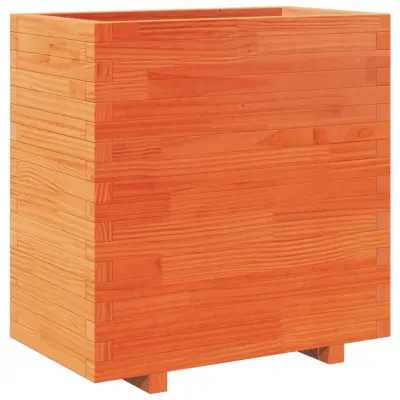 vidaXL Vrtno cvetlično korito voščeno 70x40x72,5 cm trdna borovina