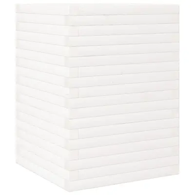 vidaXL Vrtno cvetlično korito belo 50x50x68,5 cm trdna borovina