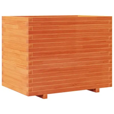 vidaXL Vrtno cvetlično korito voščeno rjavo 90x60x72 cm trdna borovina