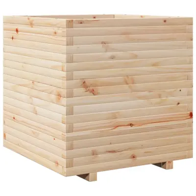 vidaXL Vrtno cvetlično korito 70x70x72 cm trdna borovina