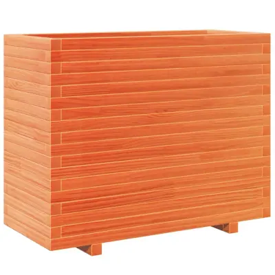 vidaXL Vrtno cvetlično korito voščeno 90x40x72,5 cm trdna borovina