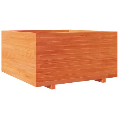 vidaXL Vrtno cvetlično korito voščeno 50x50x49,5 cm trdna borovina
