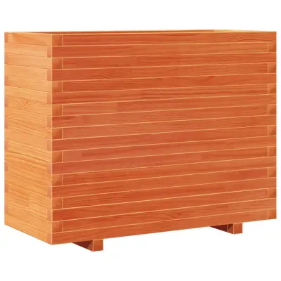 vidaXL Vrtno cvetlično korito voščeno rjavo 90x40x72 cm trdna borovina