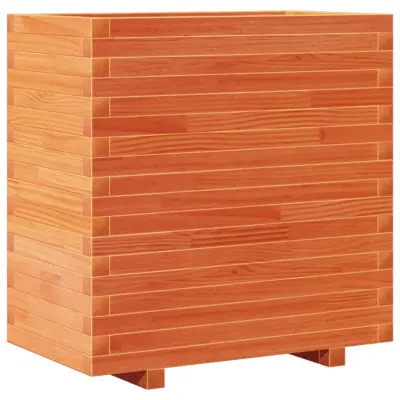 vidaXL Vrtno cvetlično korito voščeno rjavo 70x40x72 cm trdna borovina