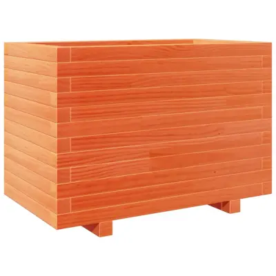 vidaXL Vrtno cvetlično korito voščeno 70x40x49,5 cm trdna borovina