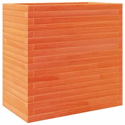 vidaXL Vrtno cvetlično korito vošč. rjavo 70x40x68,5 cm trdna borovina