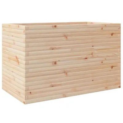 vidaXL Vrtno cvetlično korito 110x60x68,5 cm trdna borovina