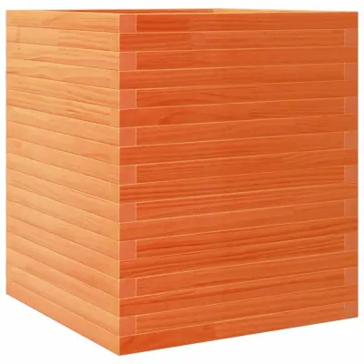 vidaXL Vrtno cvetlično korito vošč. rjavo 60x60x68,5 cm trdna borovina