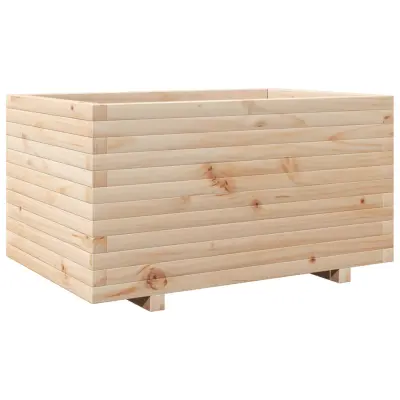 vidaXL Vrtno cvetlično korito 90x60x49,5 cm trdna borovina