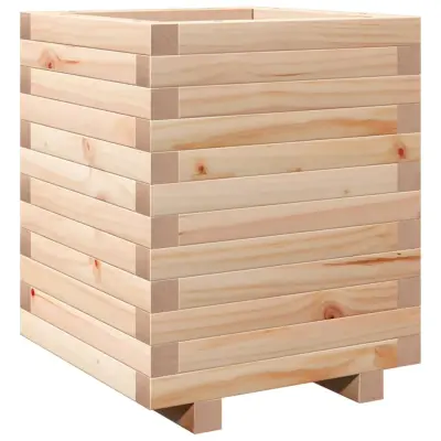 vidaXL Vrtno cvetlično korito 40x40x49,5 cm trdna borovina