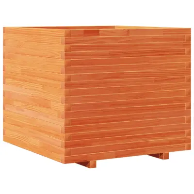 vidaXL Vrtno cvetlično korito voščeno rjavo 80x80x72 cm trdna borovina
