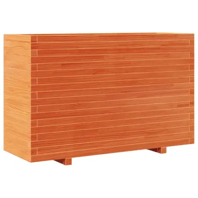 vidaXL Vrtno cvetlično korito voščeno 110x40x72 cm trdna borovina