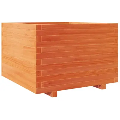 vidaXL Vrtno cvetlično korito voščeno 70x70x49,5 cm trdna borovina