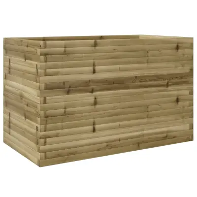 vidaXL Vrtno cvetlično korito 110x60x68,5 cm impregnirana borovina